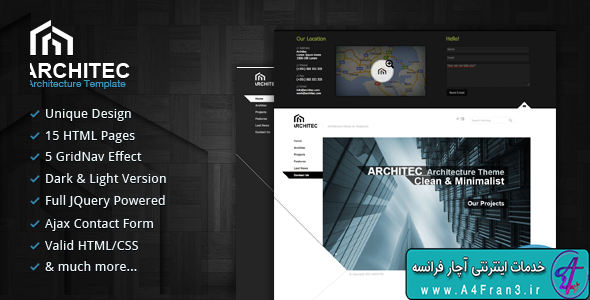 دانلود قالب HTML معماری Architec