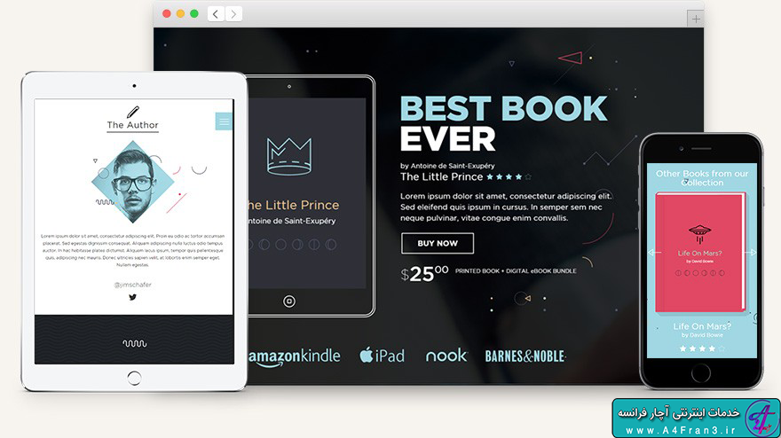 دانلود قالب HTML سایت E-Book HTML5 Book Landing Page