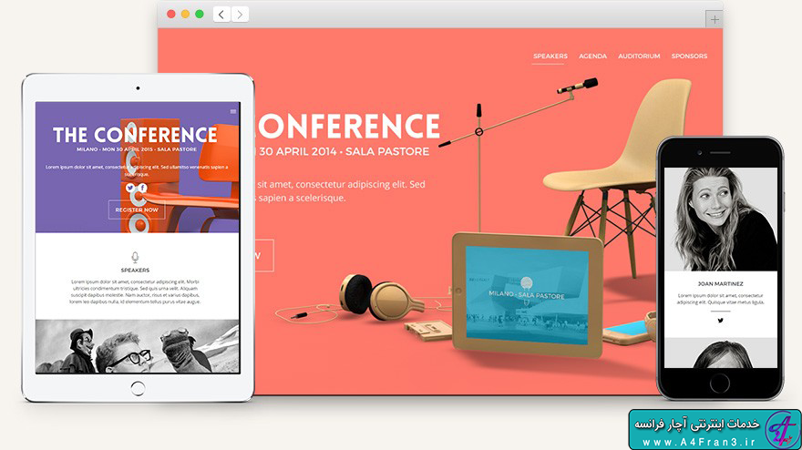 دانلود قالب HTML سایت Conference HTML5 Book Landing Page