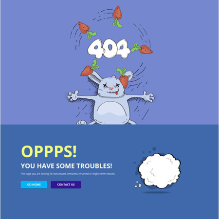 دانلود قالب HTML در دست طراحی Creative 404 Pages