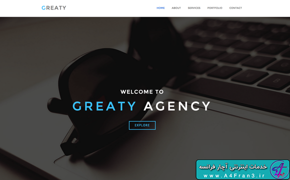 دانلود قالب HTML تک صفحه ای GREATY