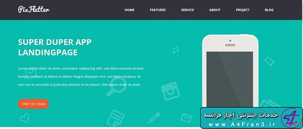 دانلود قالب HTML سایت DevelopGo - PixFlatter Landing Page