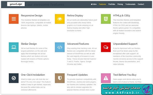 دانلود قالب HTML سایت DevelopGo - Inventivo Landing Page Template