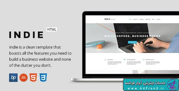 دانلود قالب HTML سایت Indie