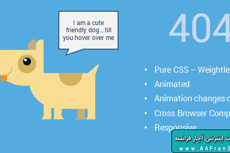 دانلود قالب HTML خطا Cute Pure CSS Animated Animals 404 Pages