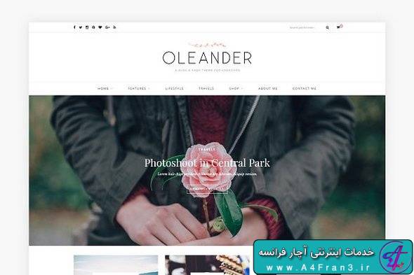 دانلود قالب وبلاگی وردپرس Oleander