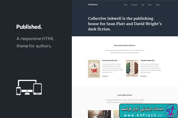 دانلود قالب HTML سایت Published