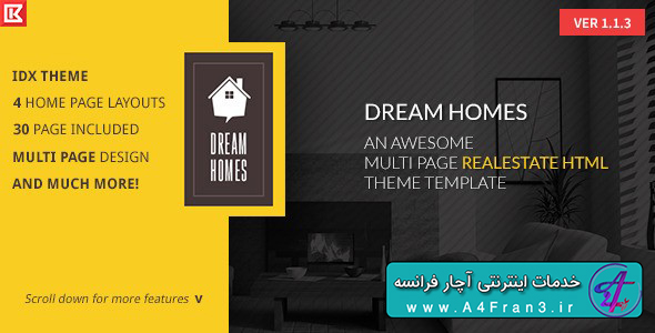 دانلود قالب HTML سایت Dream Home