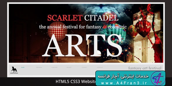دانلود قالب HTML سایت Scarlet Citadel