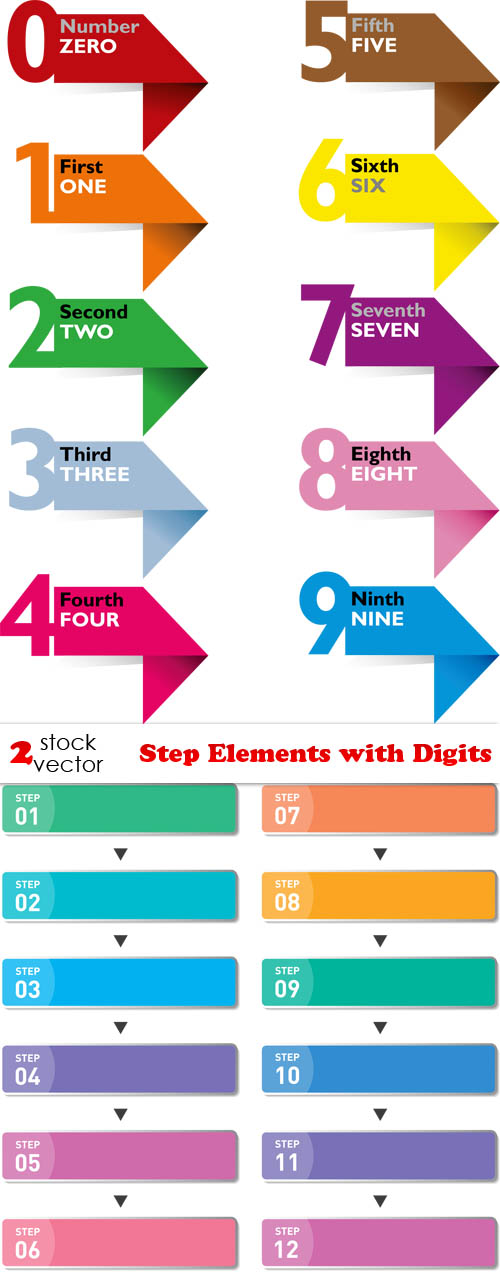 دانلود مجموعه وکتور عناصر وب Step