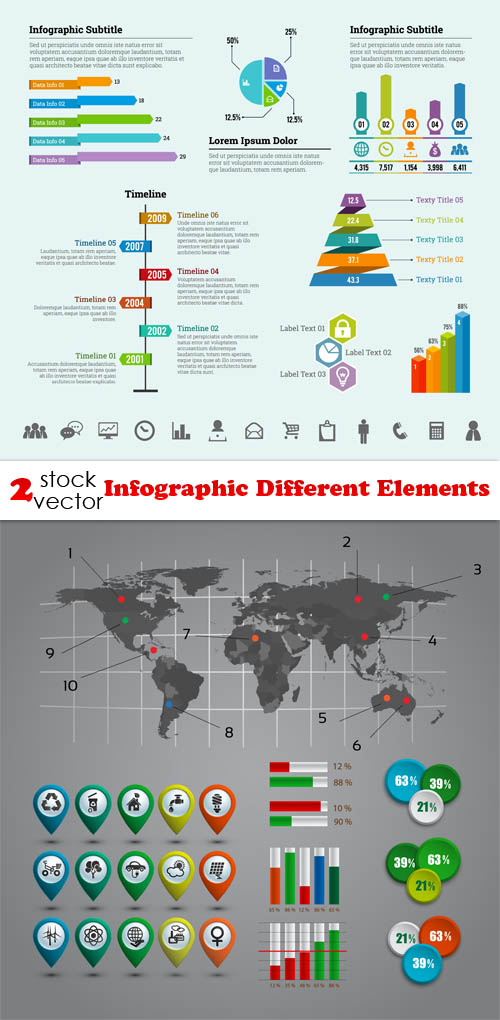 دانلود مجموعه وکتور اینفوگرافی 7594