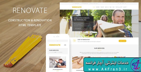 دانلود قالب HTML سایت Renovate