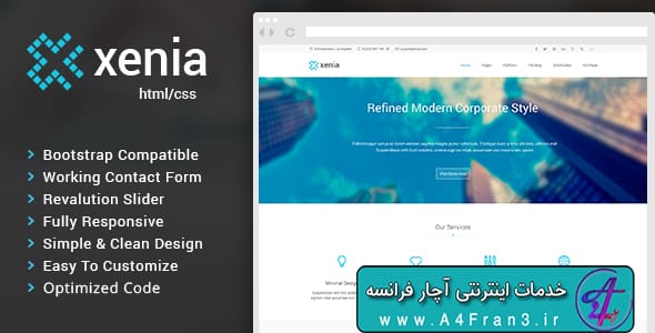 دانلود قالب HTML سایت Xenia