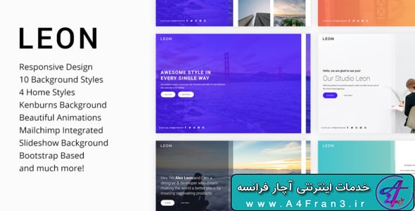 دانلود قالب HTML در دست طراحی Leon