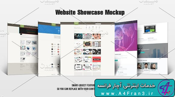 دانلود HTML ماک آپ نمایش وب سایت Website Showcase Mockup 1021026