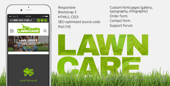 دانلود قالب HTML سایت Lawn Care