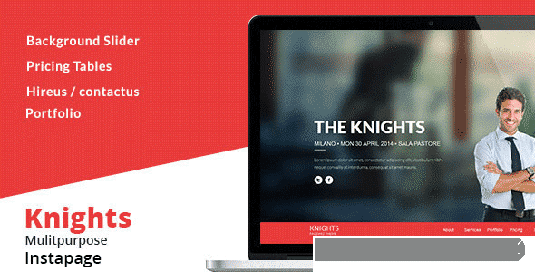 دانلود قالب HTML سایت Knights