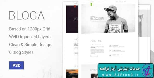 دانلود قالب فتوشاپ سایت وبلاگی Bloga - Modern Creative Multipurpose Blog Template 14281299