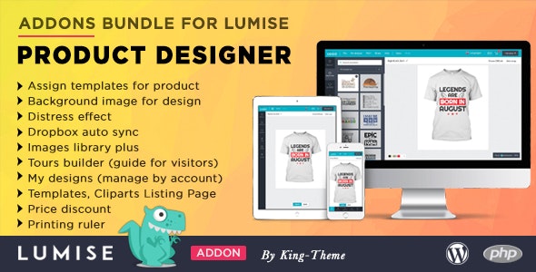 دانلود افزونه وردپرس Addons Bundle for Lumise Product Designer