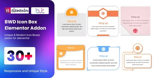 دانلود افزونه وردپرس ادآن BWD Icon Box برای المنتور