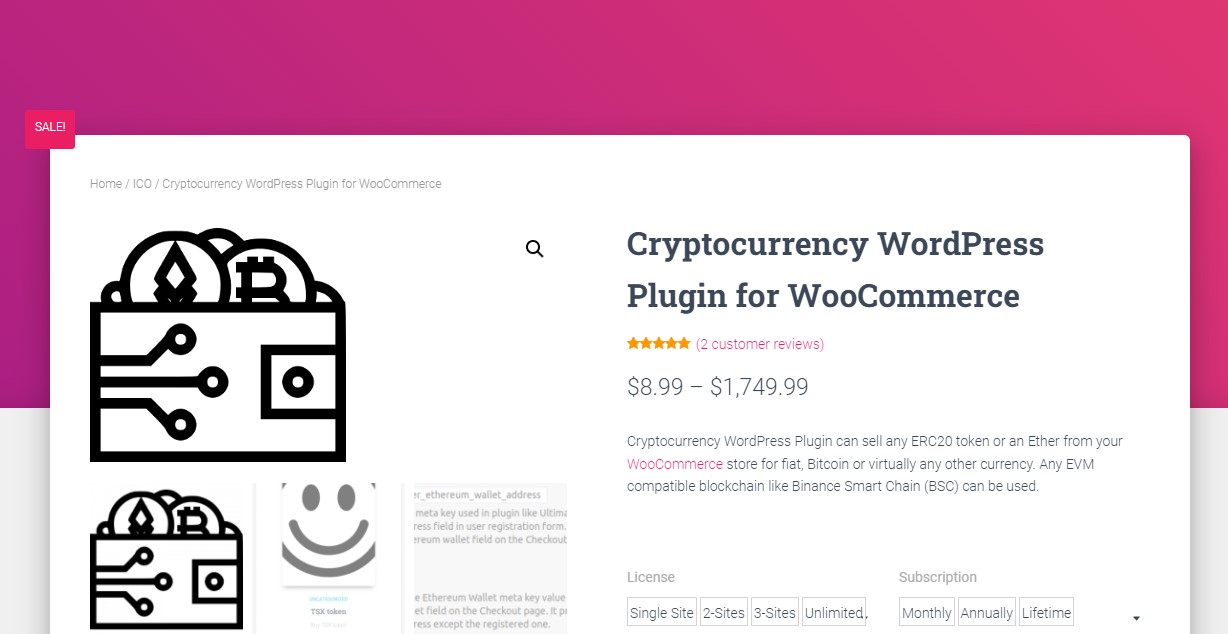 دانلود افزونه وردپرس Cryptocurrency Product for WooCommerce Professional