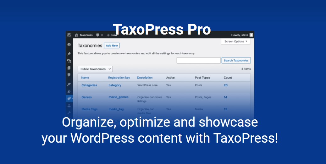 دانلود افزونه وردپرس TaxoPress Pro