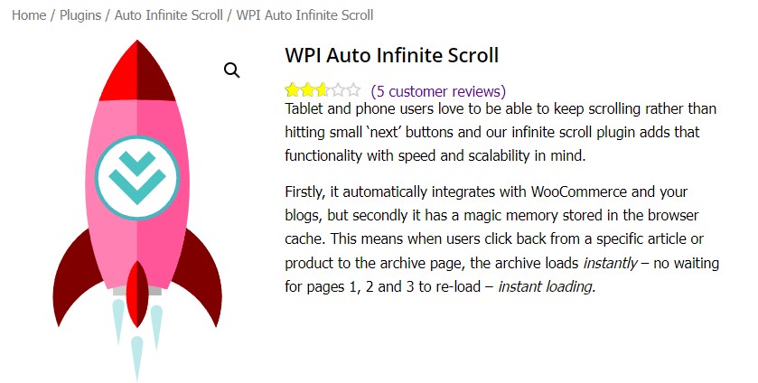 دانلود افزونه وردپرس WPI Auto Infinite Scroll