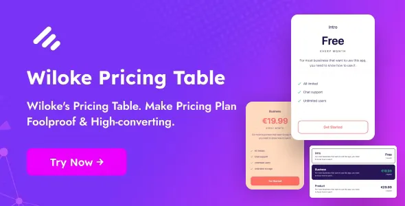 دانلود افزونه وردپرس Wiloke Pricing Table برای المنتور