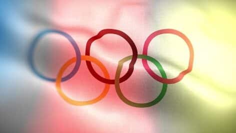 دانلود ویدیو پرچم المپیک در باد