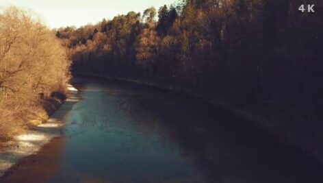 دانلود ویدیو مسیر رودخانه با جنگل و طبیعت