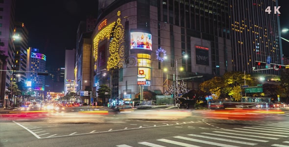 دانلود ویدیو تایم لپس ترافیک خیابان در سئول