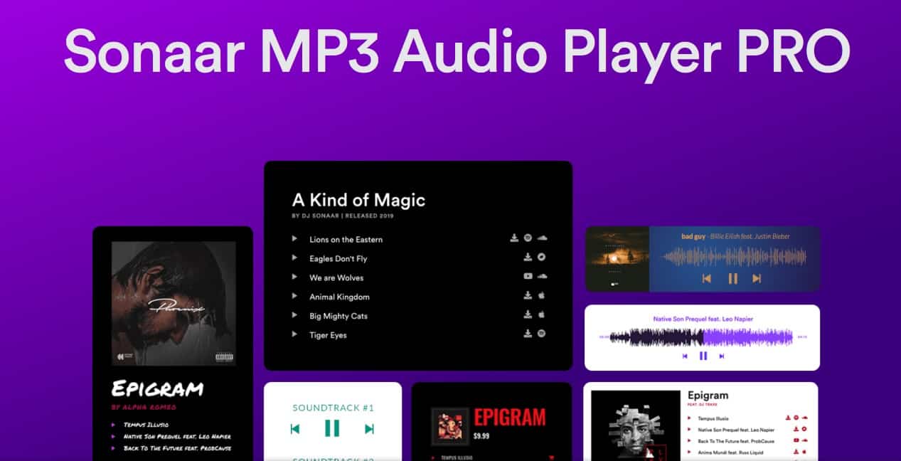 دانلود افزونه وردپرس Sonaar MP3 Audio Player PRO
