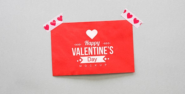 دانلود فایل لایه باز موکاپ کارت تبریک روز ولنتاین
