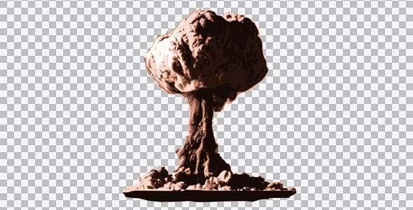 دانلود تصویر PNG انفجار اتمی