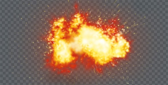 دانلود تصویر PNG انفجار و شعله گرم آتش