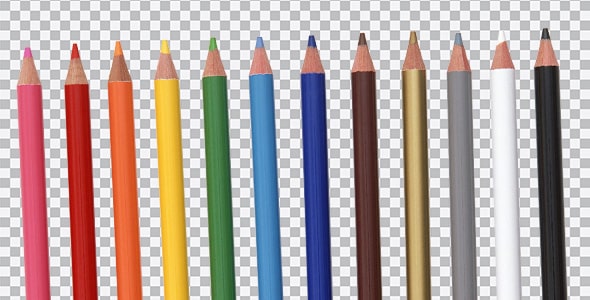 دانلود تصویر PNG مداد رنگی 12 رنگ