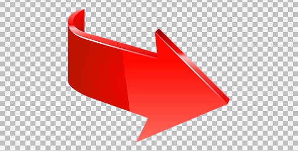 دانلود تصویر PNG پیکان یا فلش قرمز