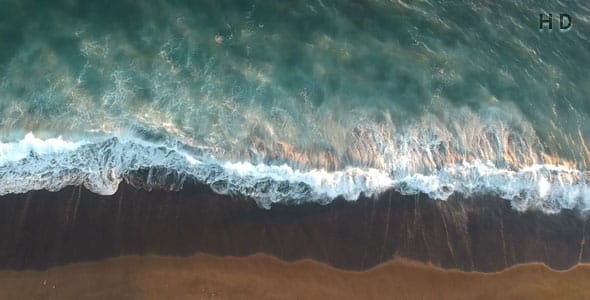 دانلود ویدیو ساحل آبی دریا و موج آرام اقیانوس