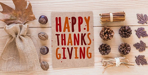 دانلود فایل لایه باز روز شکرگزاری با کارت تبریک
