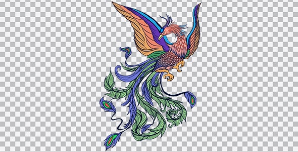 دانلود تصویر PNG پرنده سیمرغ و ققنوس